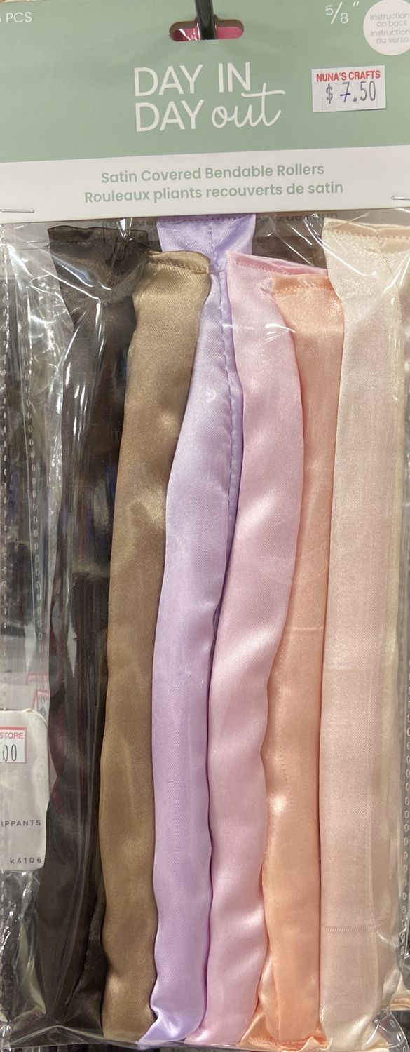 Gertex: 6pc 5/8&quot; Asst. Color Santin Covered Bendable Rollers