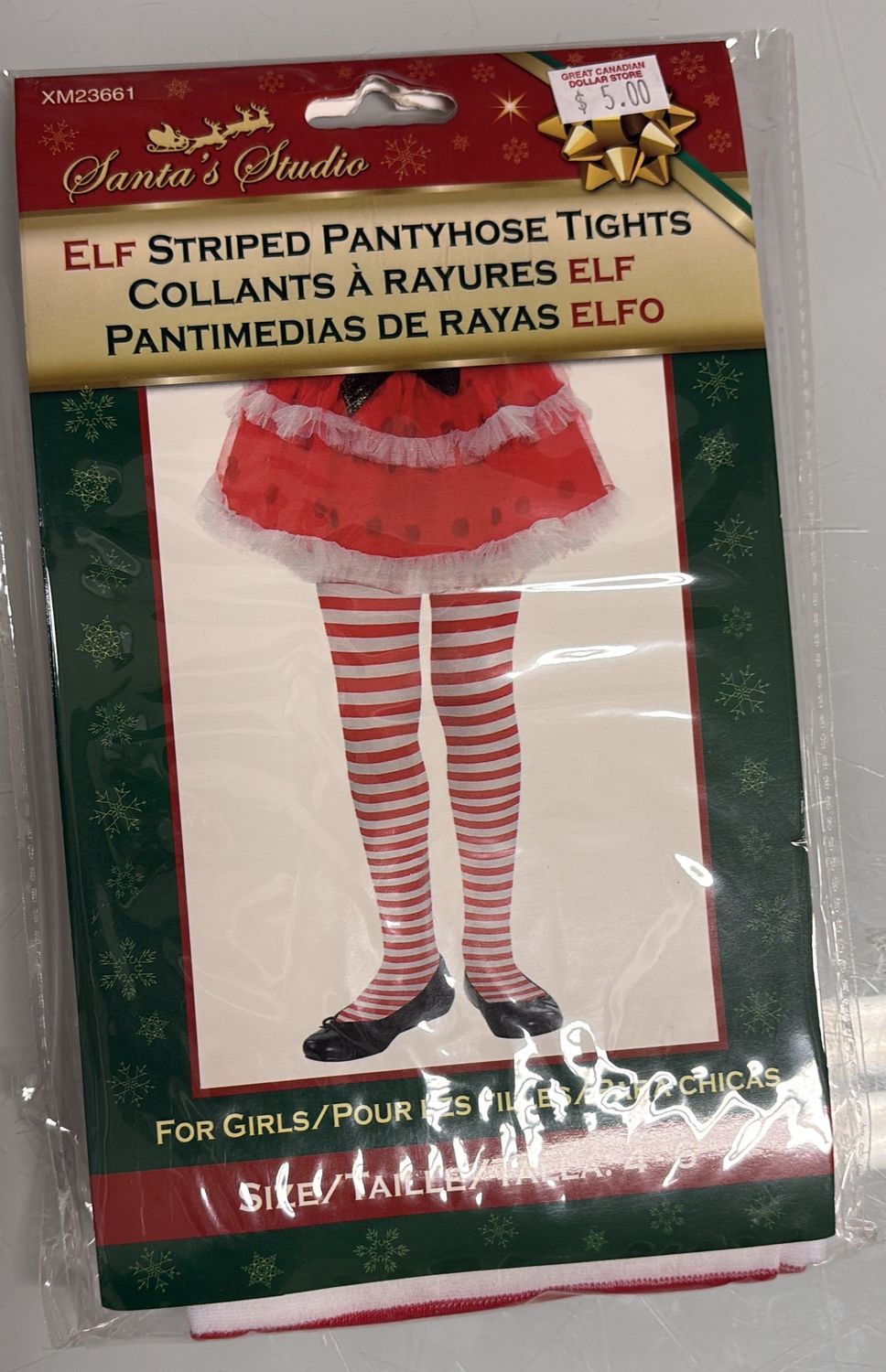 Santa studio elf stripped tights