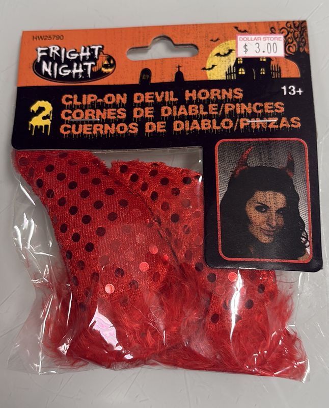 2 clip on devil horns