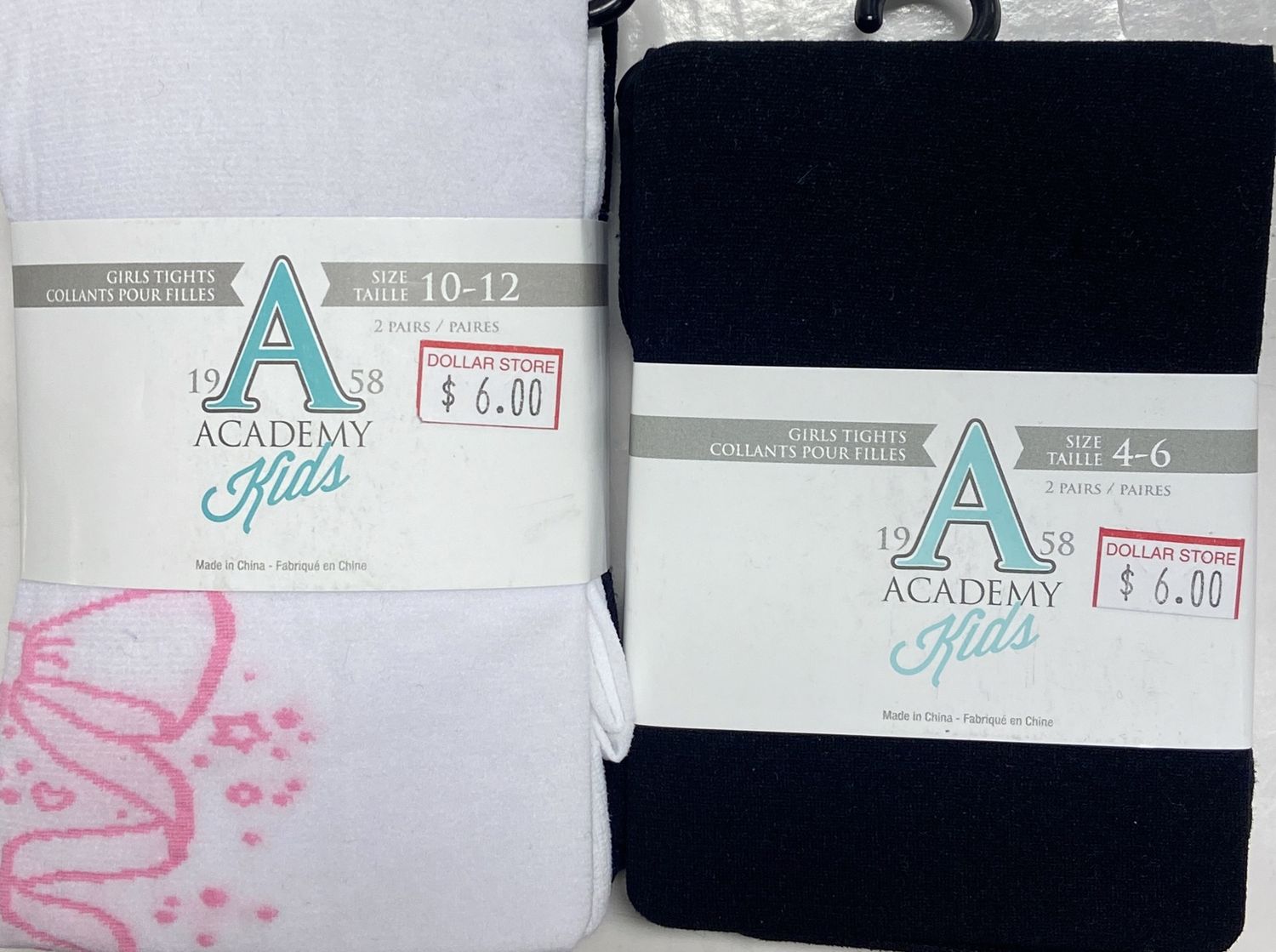 Academy Kids: 2x Asst. Color Girls Tights