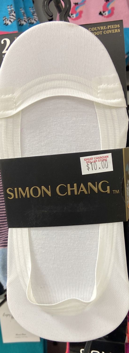 Simon Chang: 2 Pairs Womens Black &amp; White Foot Covers