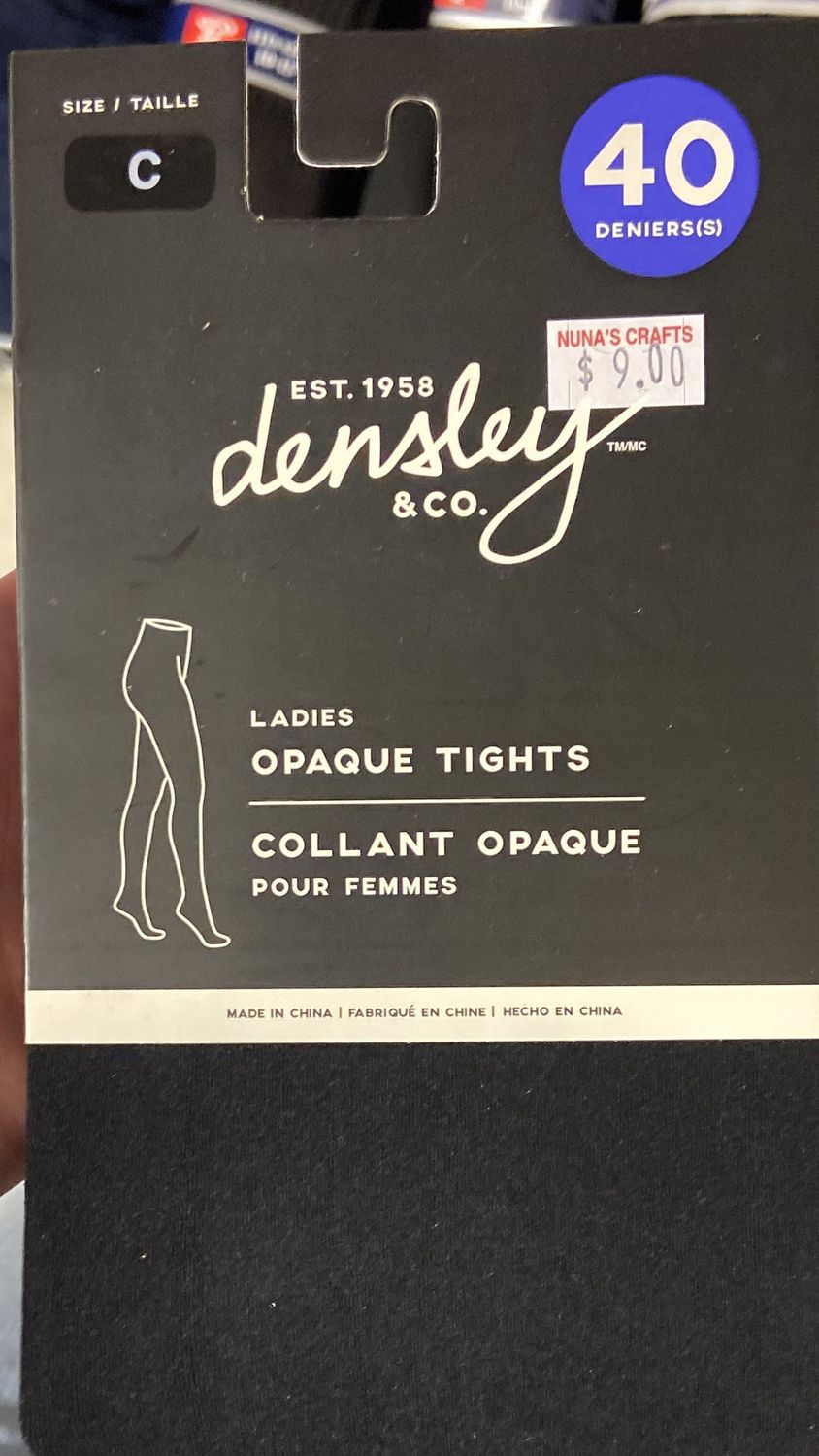 Densley: Size C Ladies Black Opaque Tights