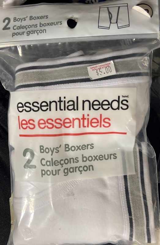 Essential Needs: 2pk Size Small Boys Boxers