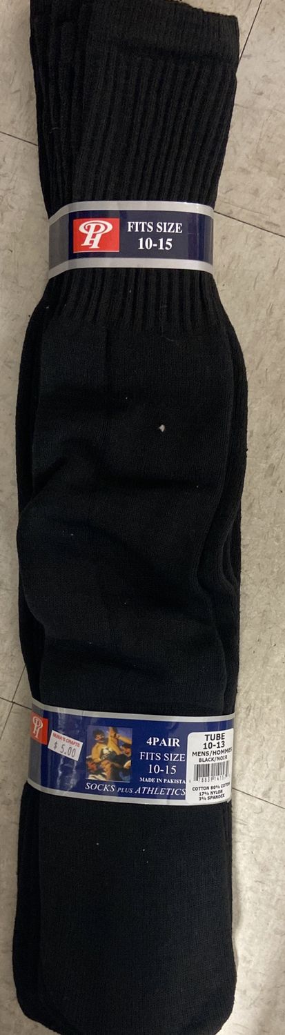 4 Pair Size 10-15 Mens Long Socks