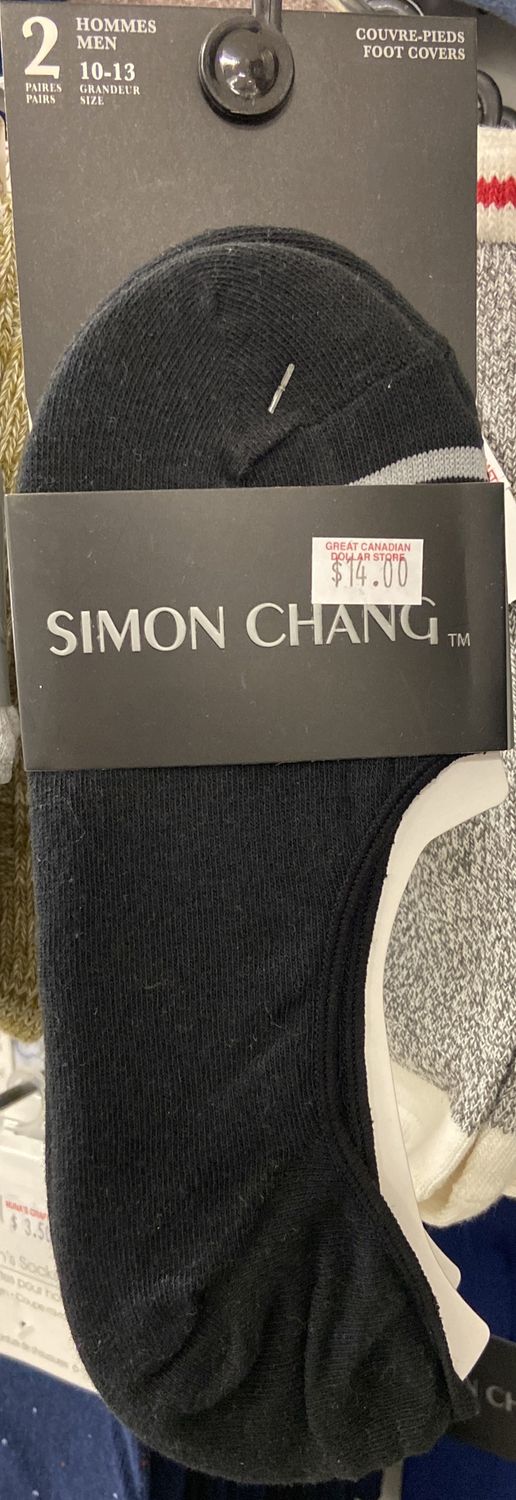 Simon Chang: 2x Mens Black Foot Covers