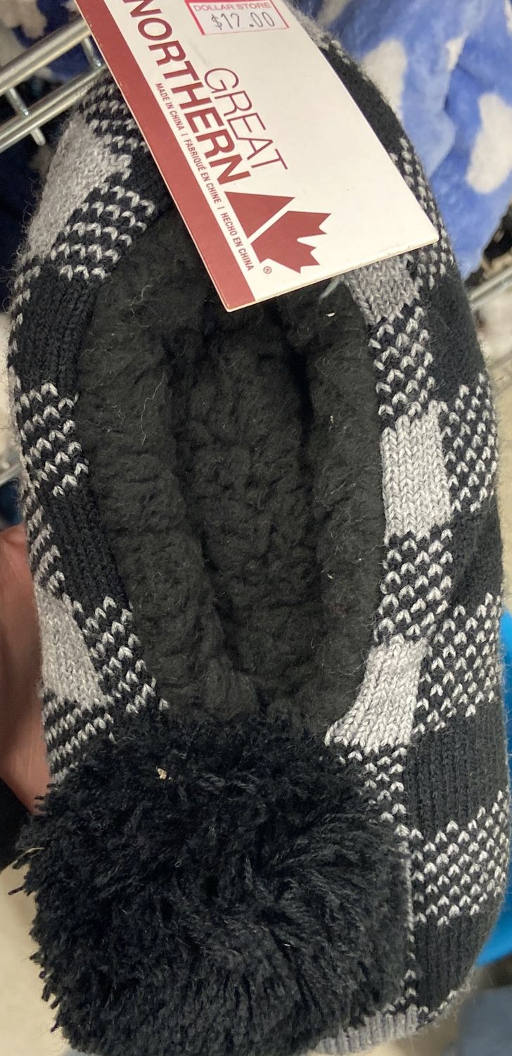Great Northern: Grey Plaid Slippers