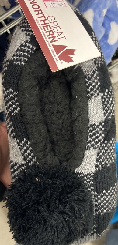Great Northern: Grey Plaid Slippers