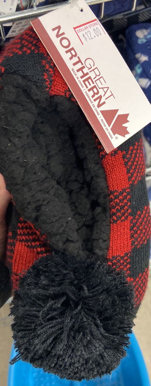 Great Northern: Red Plaid Slippers