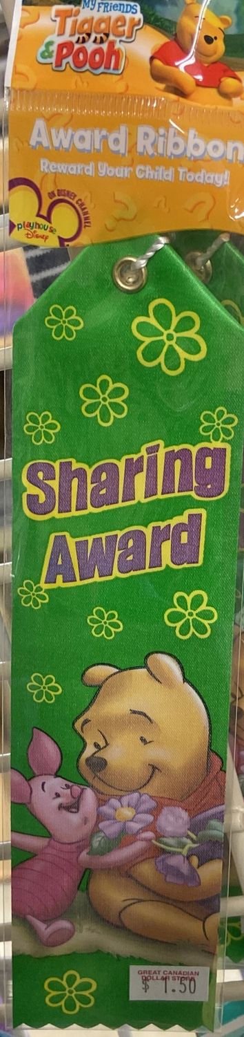 Tigger &amp; Pooh Sharing Award Ribbon