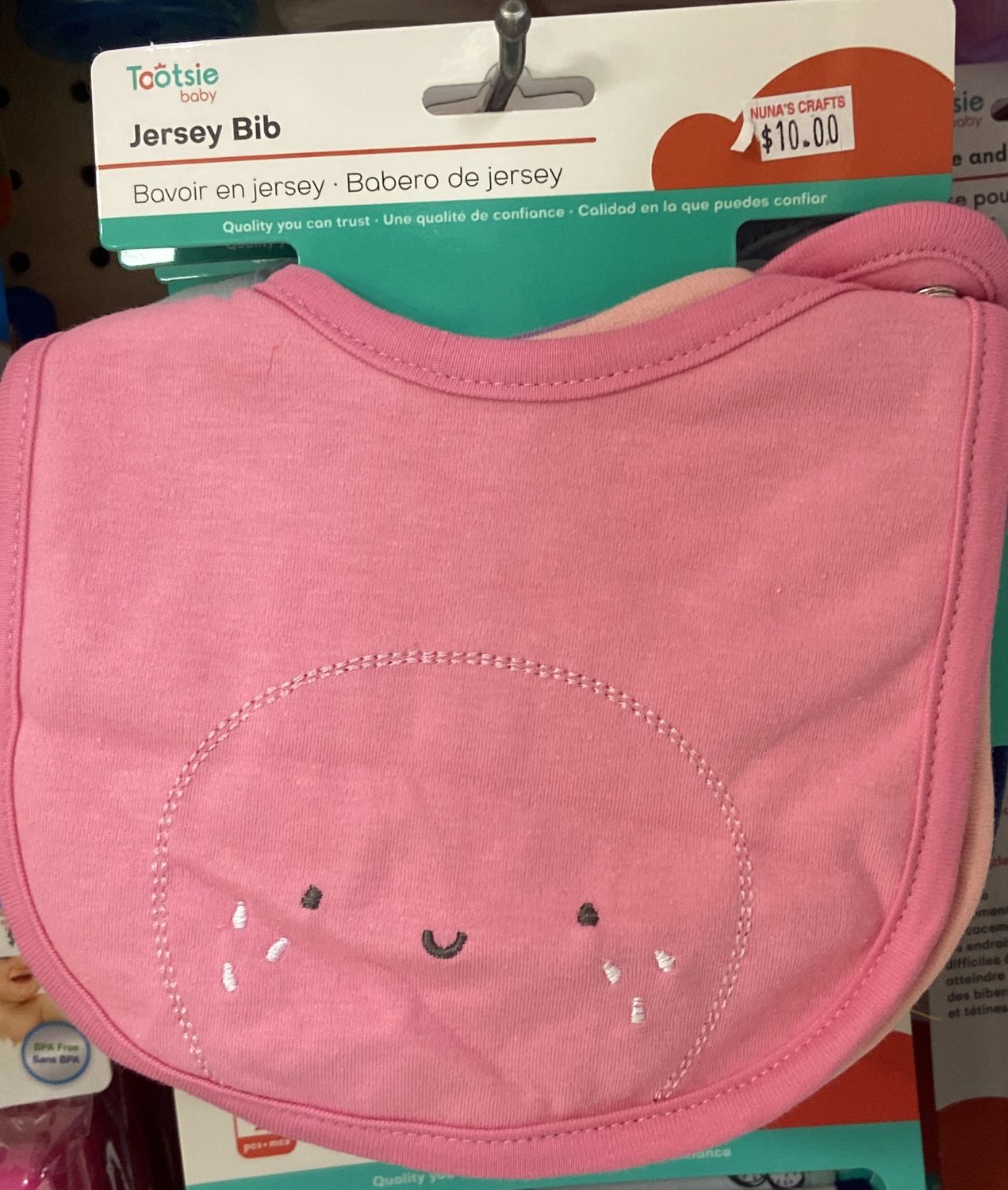 Tootsie: Pink/Purple 3pc Jersey Bibs