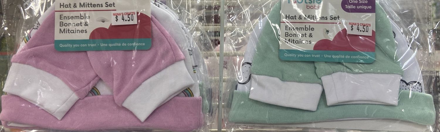 Tootsie: Asst. Color Baby Hat &amp; Mittens Set