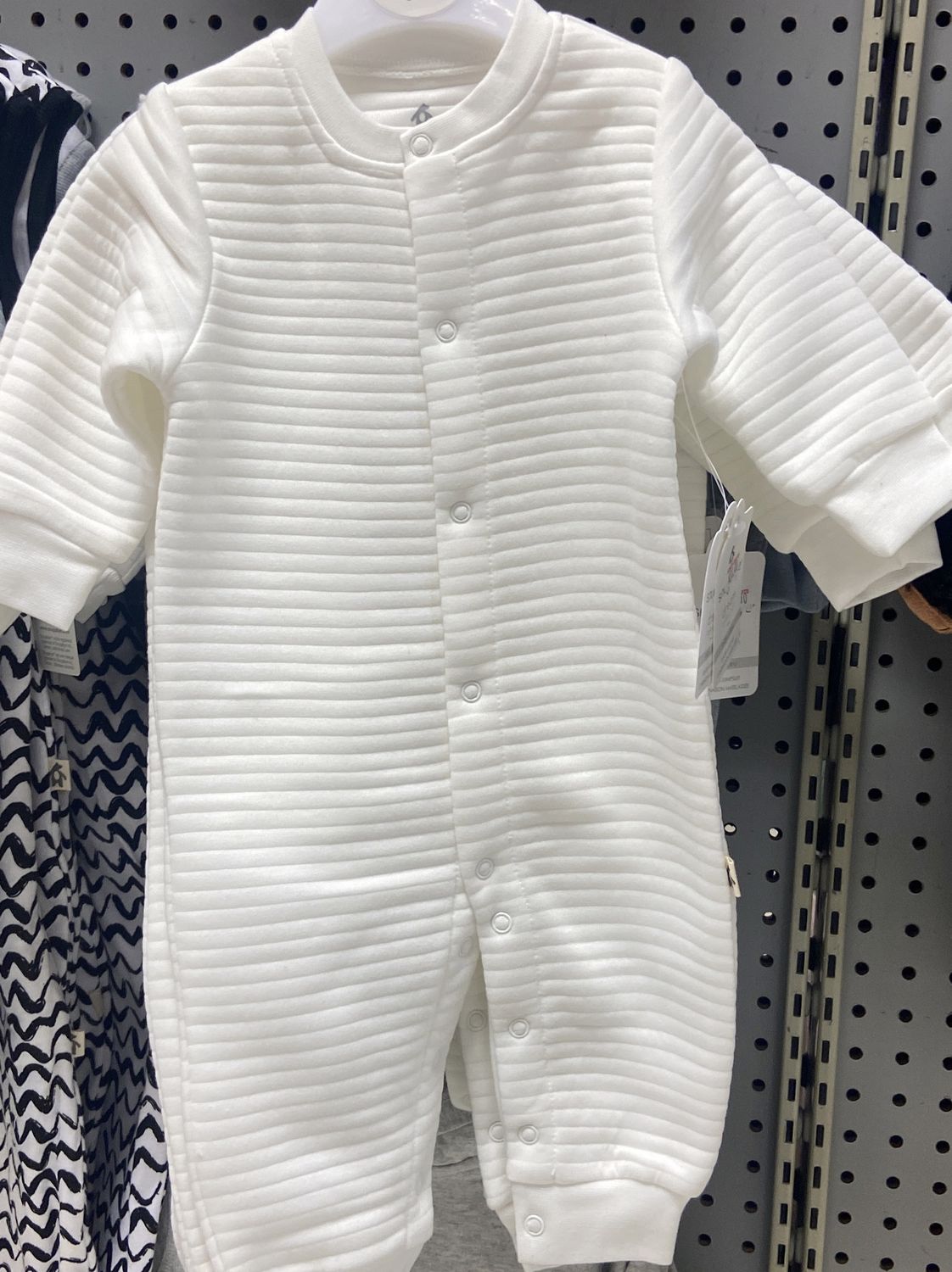 Snugabye: White Quilted Jumpsuit