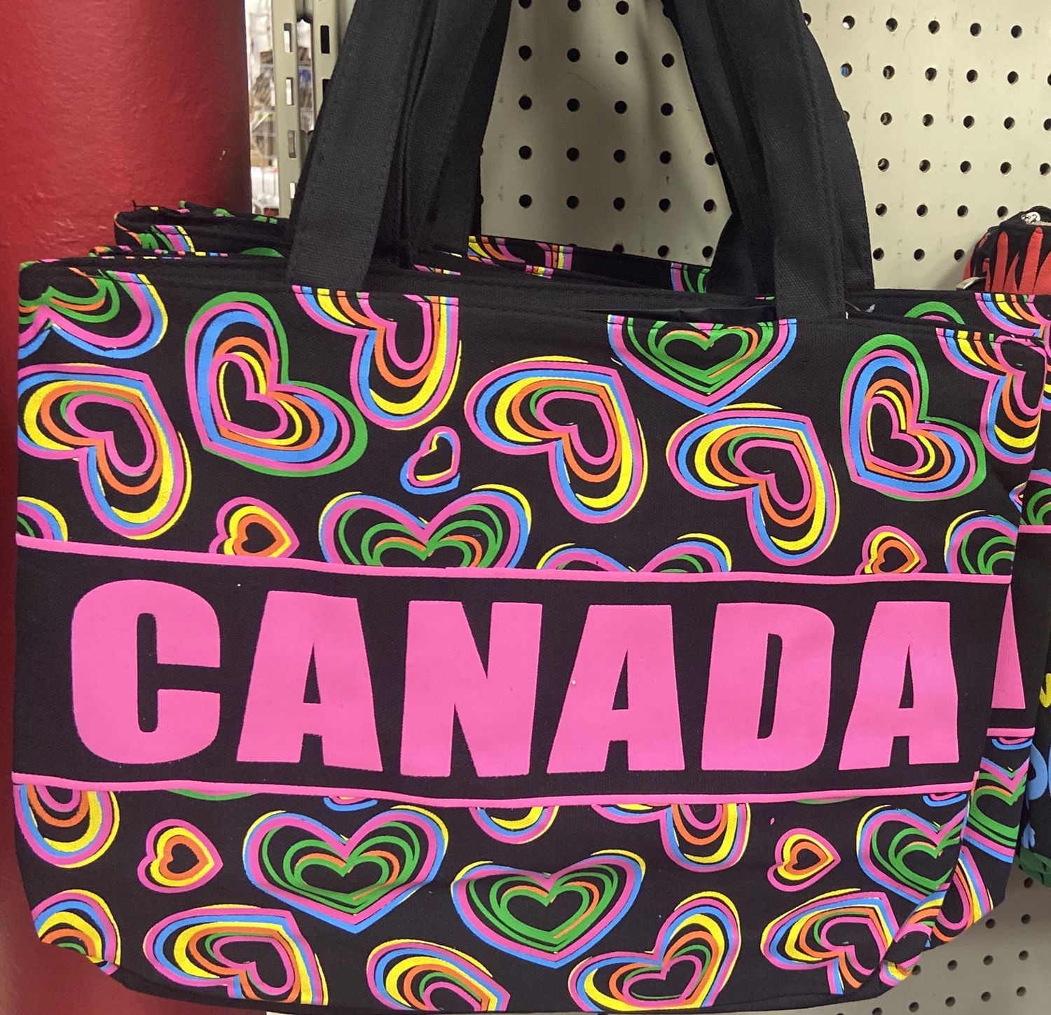 Flag Matrix: Canada Tote Bag with Hearts