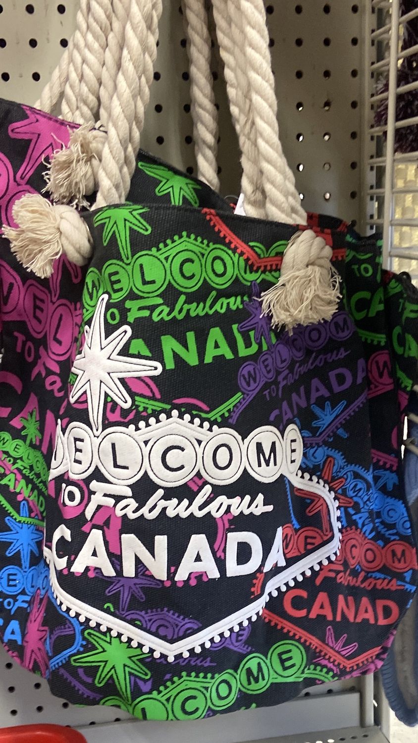 Flag Matrix: Canada Tote Bag with Rope Handle
