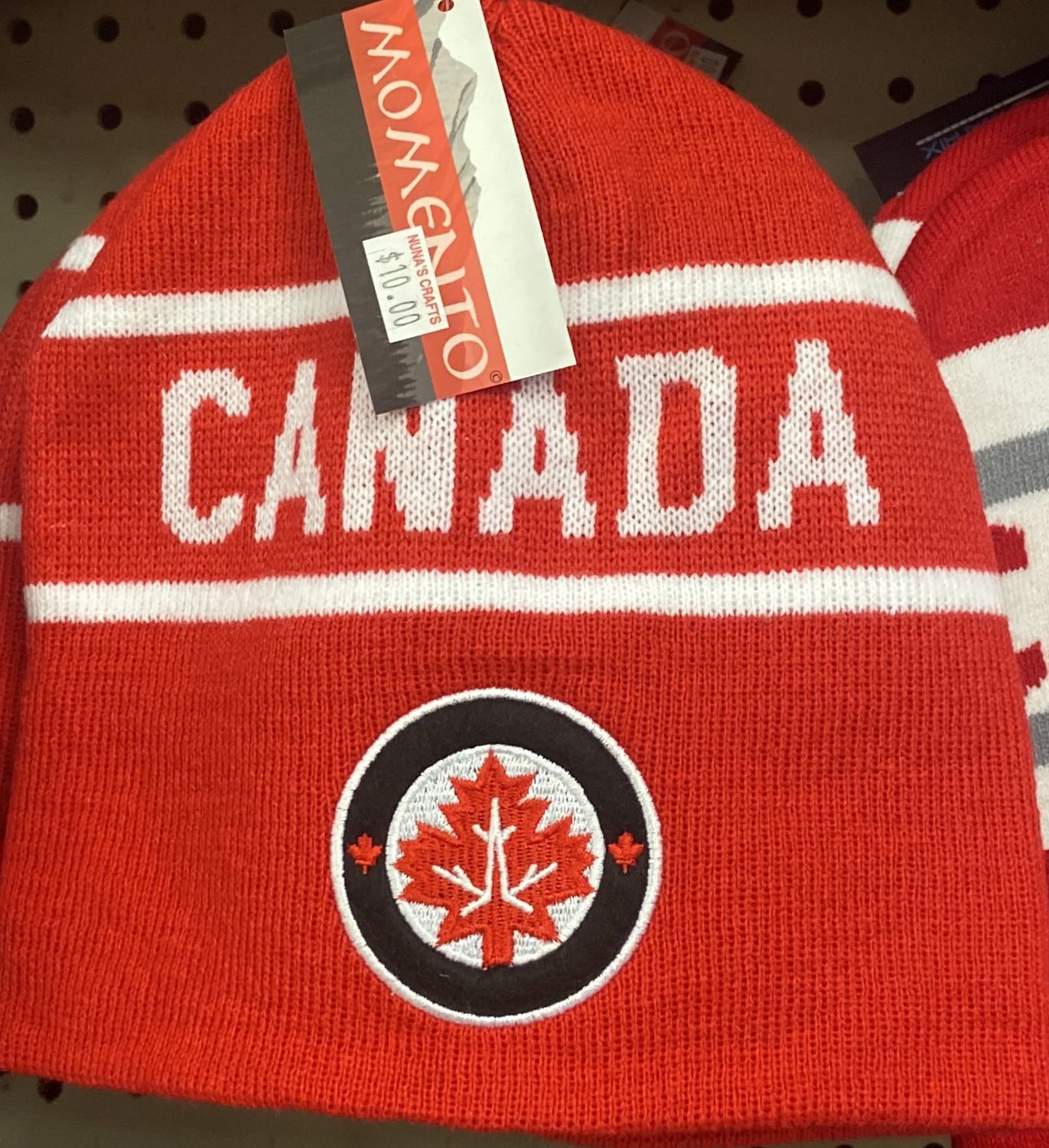 Flag Matrix: Canada Touque with Embroidered Maple Leaf Patch