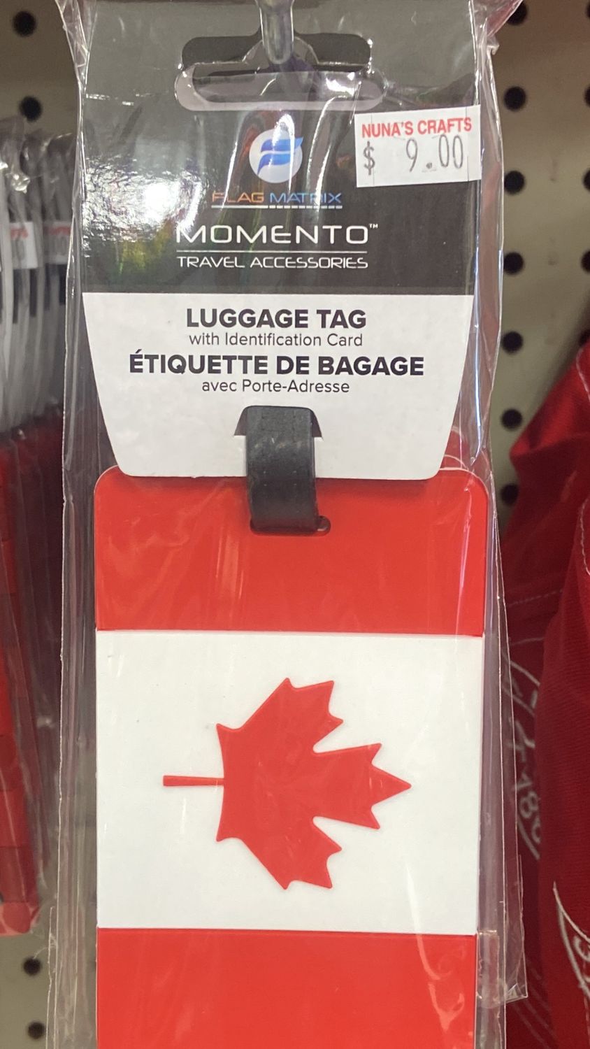 Flag Matrix: Canada Flag Luggage Tag with Identification Card