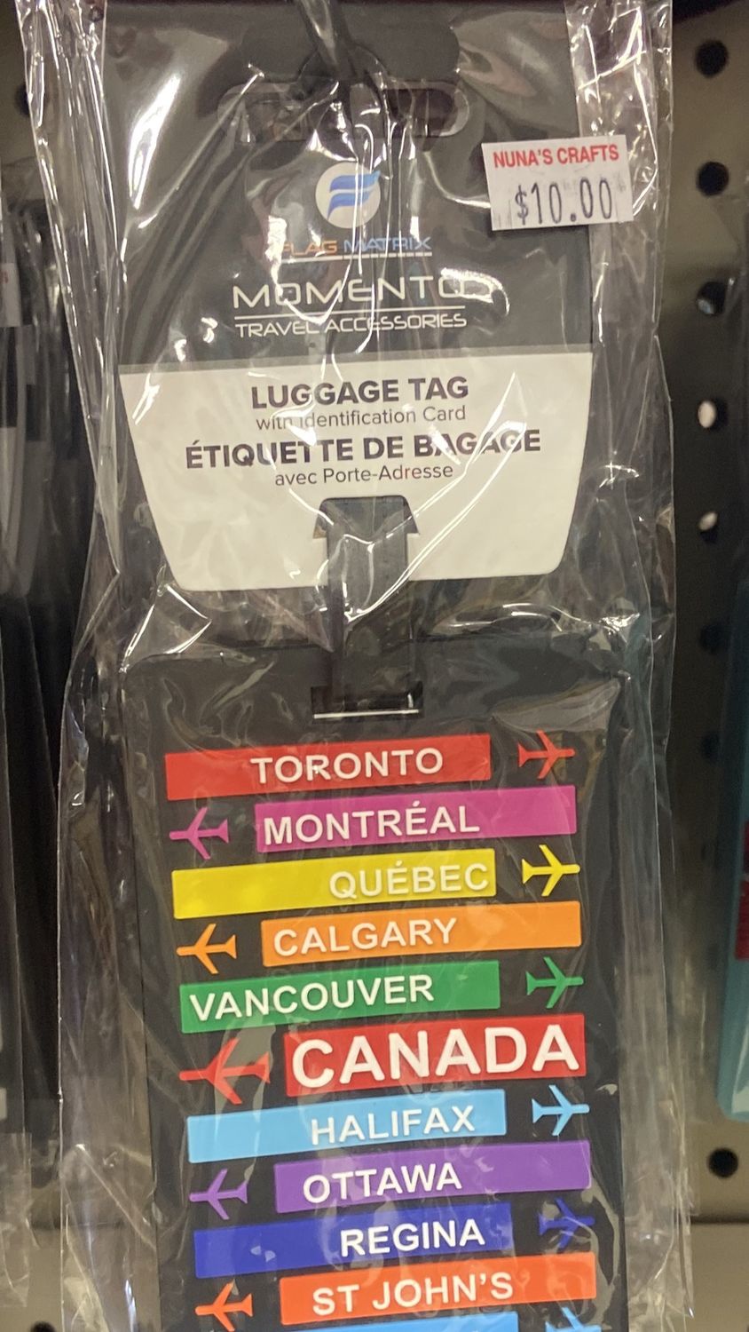 Flag Matrix: Canada Destinations Luggage Tag