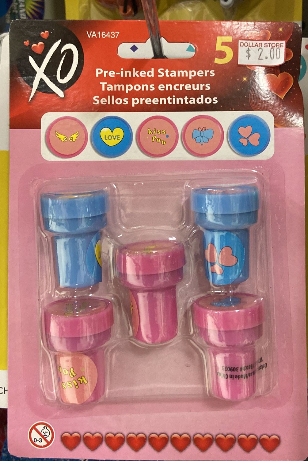 XO: Valentines Themed Stamps x5