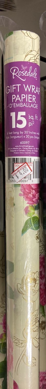 Rosedale: Gold Rose Outline Gift Wrap