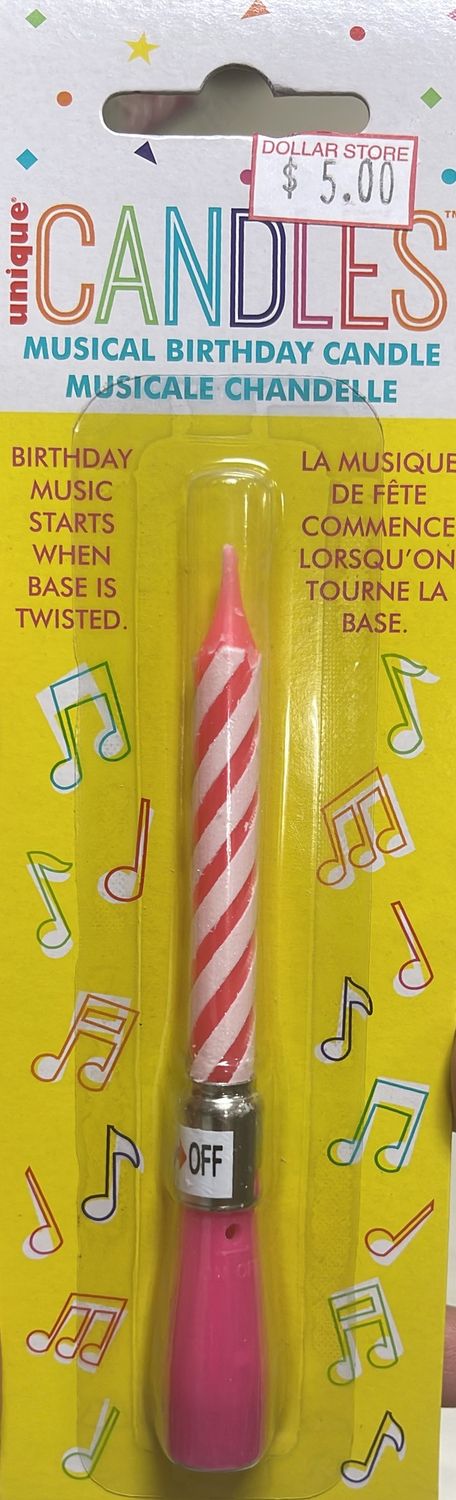 Unique: Musical Birthday Candle #1946
