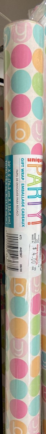 Unique: “Baby” Polka Dot Gift Wrap