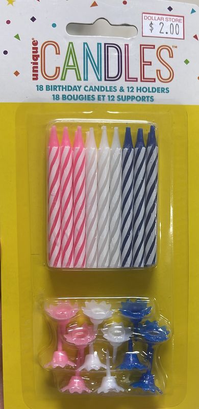 Unique: 18 Candles &amp; 12 Holders #7902