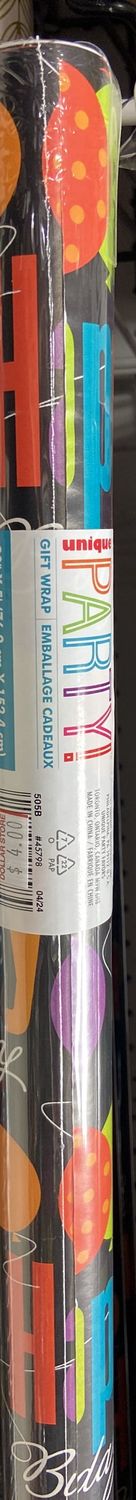 Unique: “Happy Birthday” with Balloons Gift Wrap