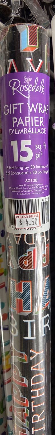 Rosedale: “Happy Birthday” Gift Wrap