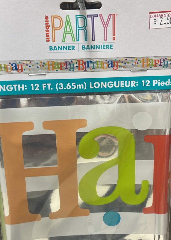 Unique: &quot;Happy Birthday&quot; Banner #93400