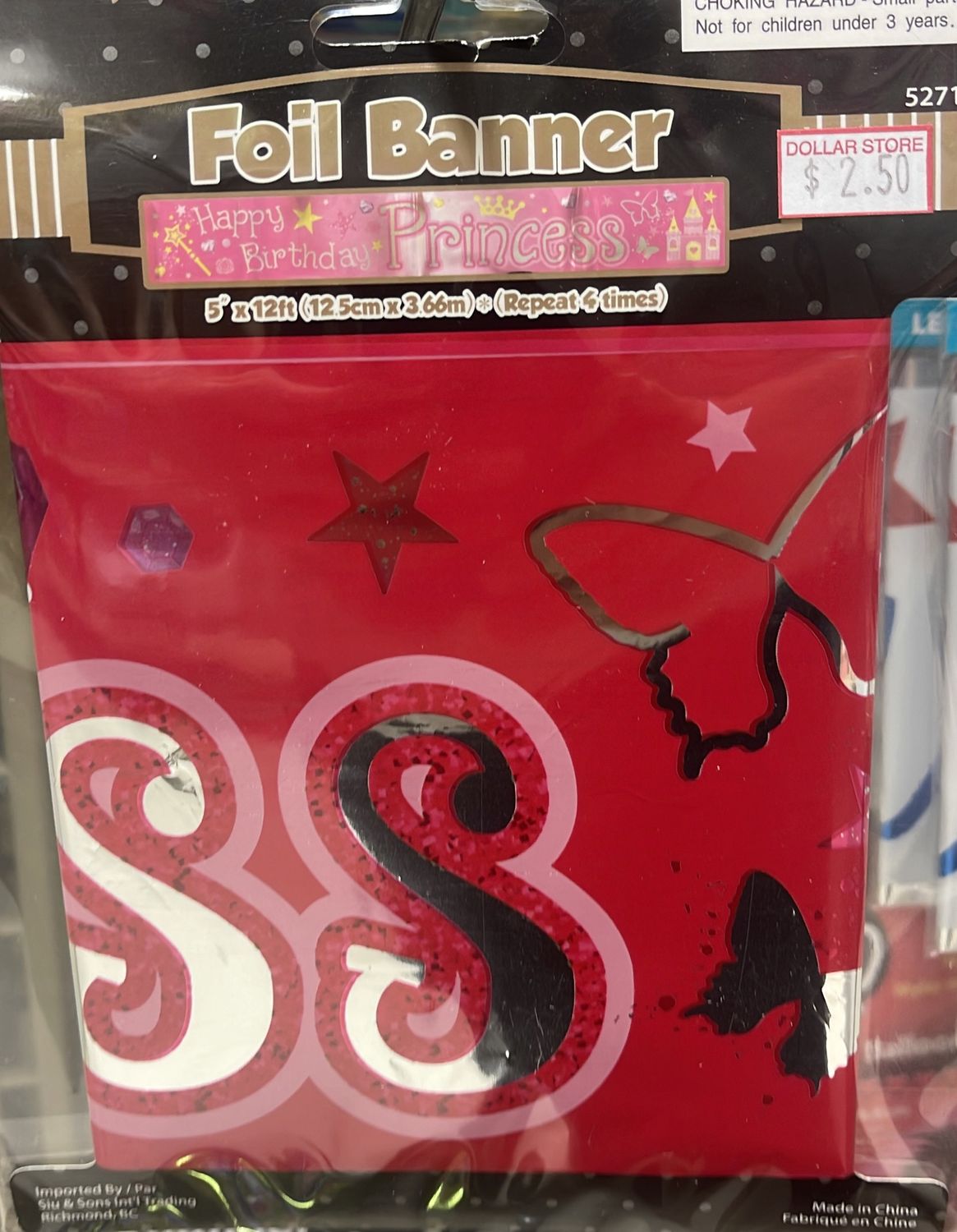 FantastikParty: &quot;Happy Birthday&quot; Princess Banner