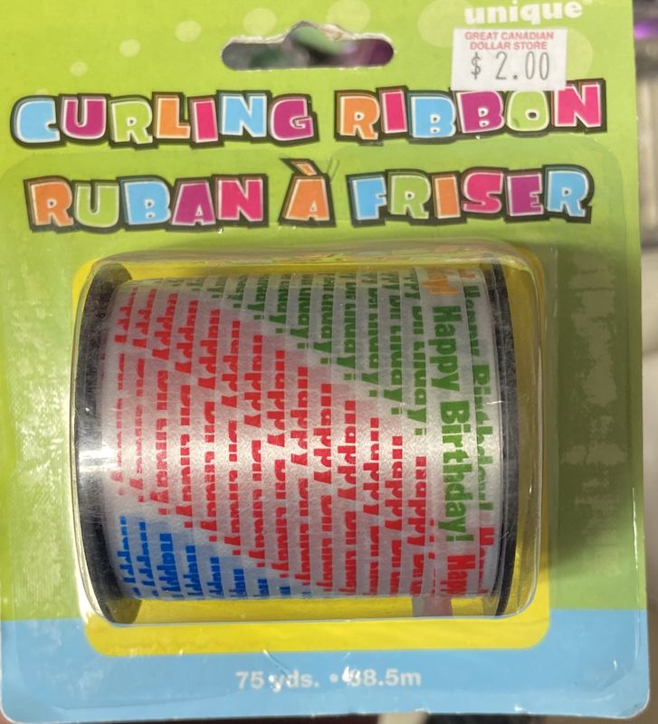Happy Birthday Curling Ribbon