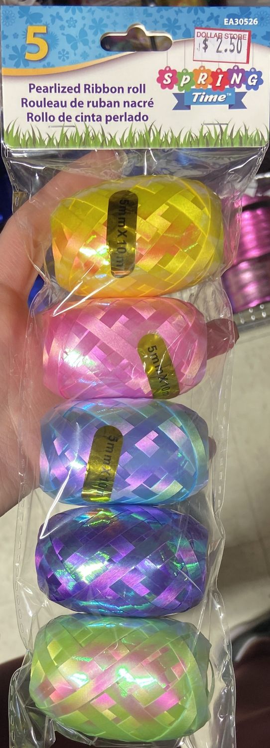 Spring Time: 5x Pearlized Ribbon Rolls