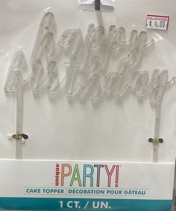 Unique: &quot;Happy Birthday&quot; Cake Topper