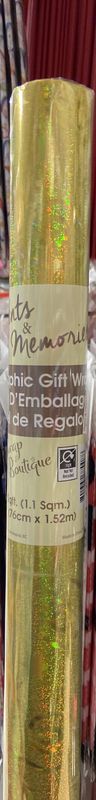 Moments &amp; Memories: Gold Holographic Gift Wrap