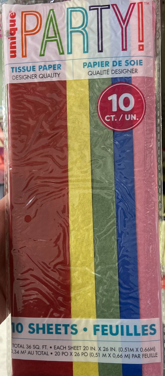 10pk Asst. Color Multipack Tissue Paper
