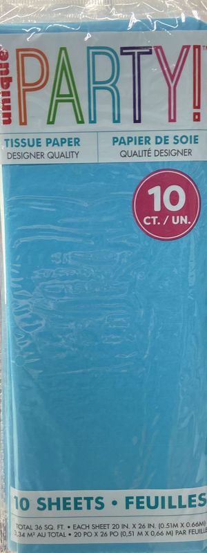 Unique: 10pk Baby Bkue Tissue Paper