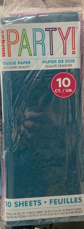 Unique: 10pk Teal Green Tissue Paper