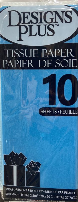 Designs Plus: 10pk Blue Tissue Paper