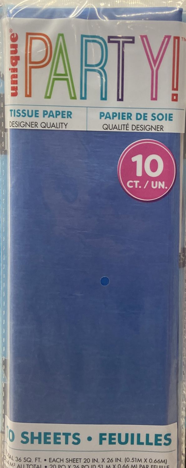 Unique: 10pk Royal Blue Tissue Paper