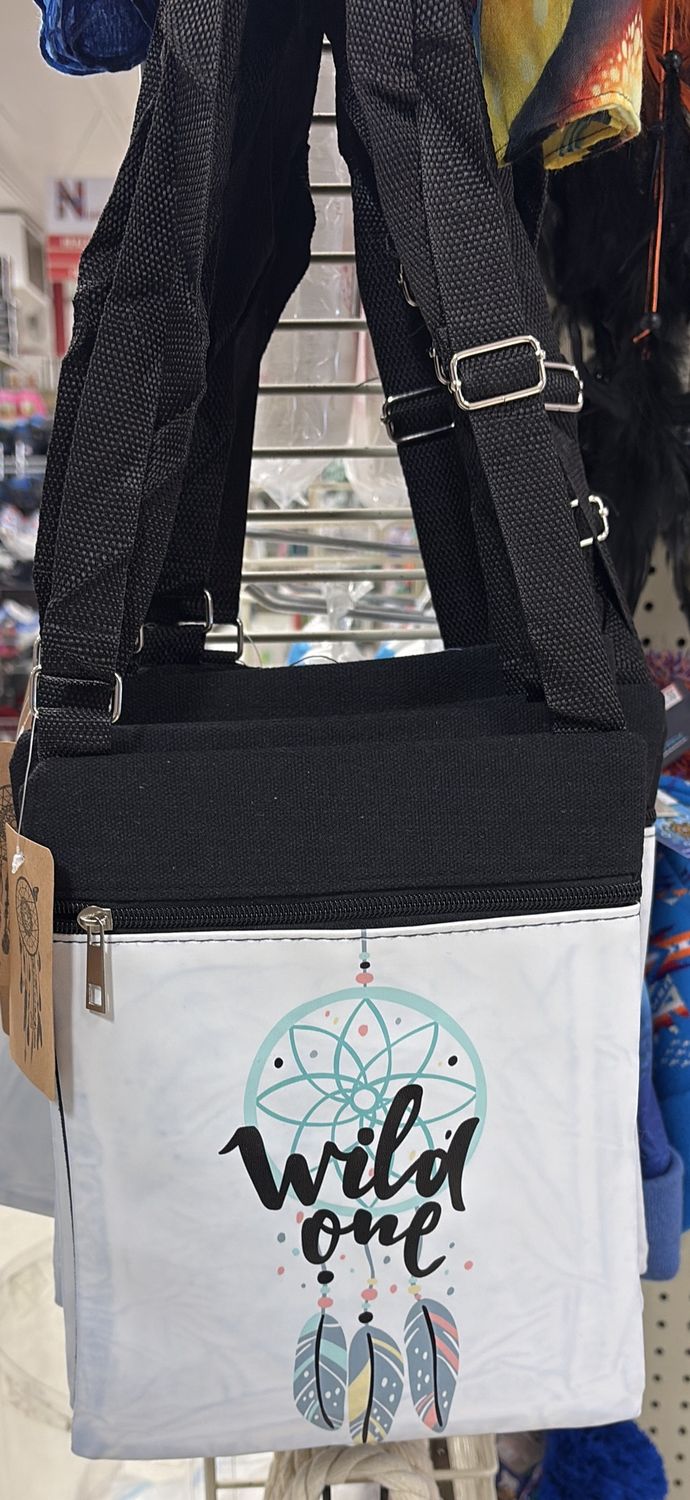 Wild one dream catcher print sidebackpack