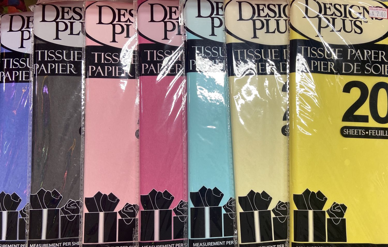 Designs Plus: 20pk Asst. Color Tissue Paper