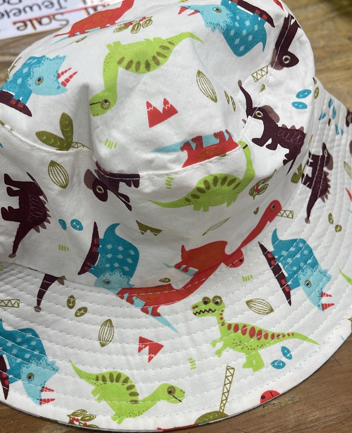 white dino hat