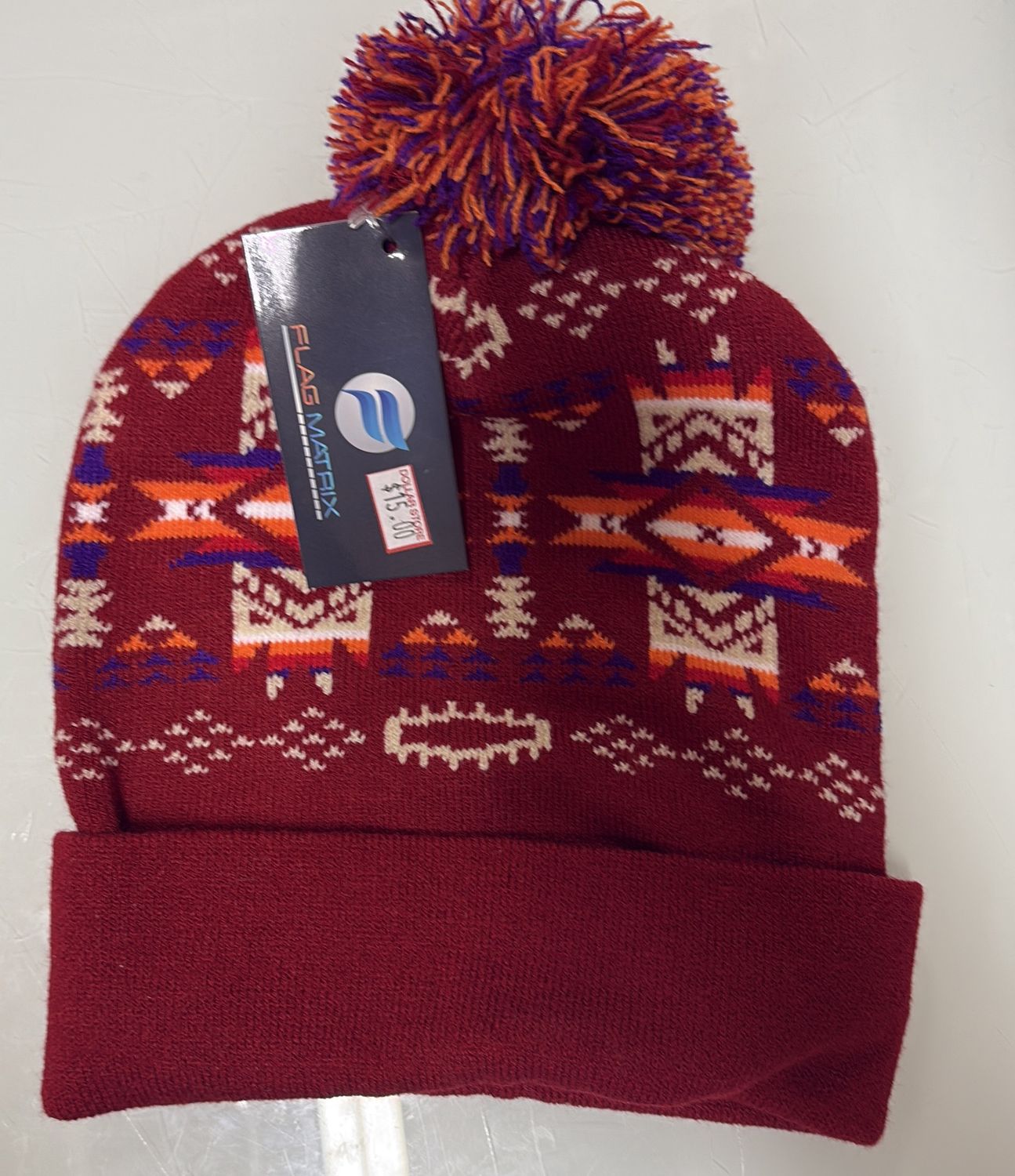 Flag matrix maroon cap