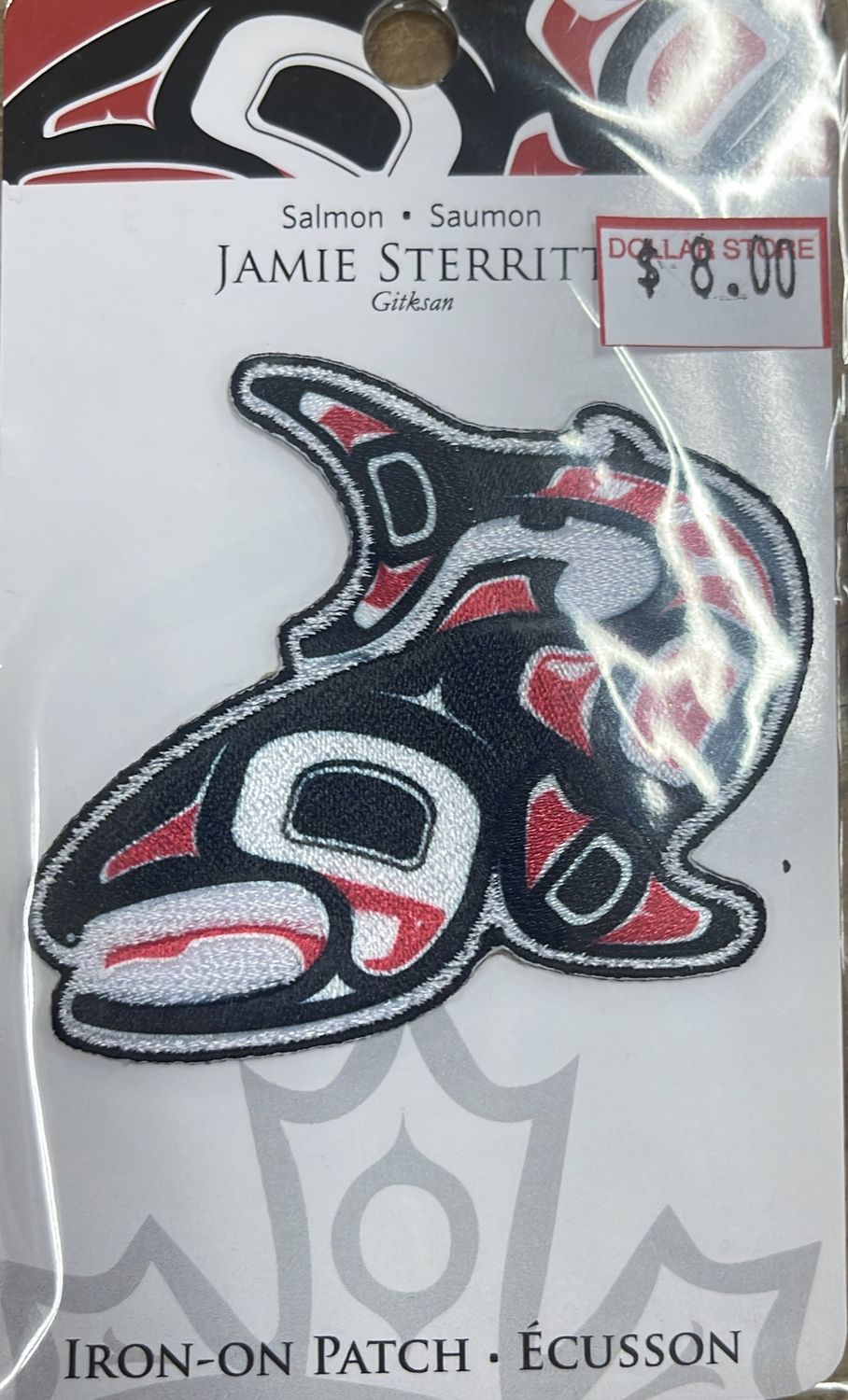 salmon Iron on patch