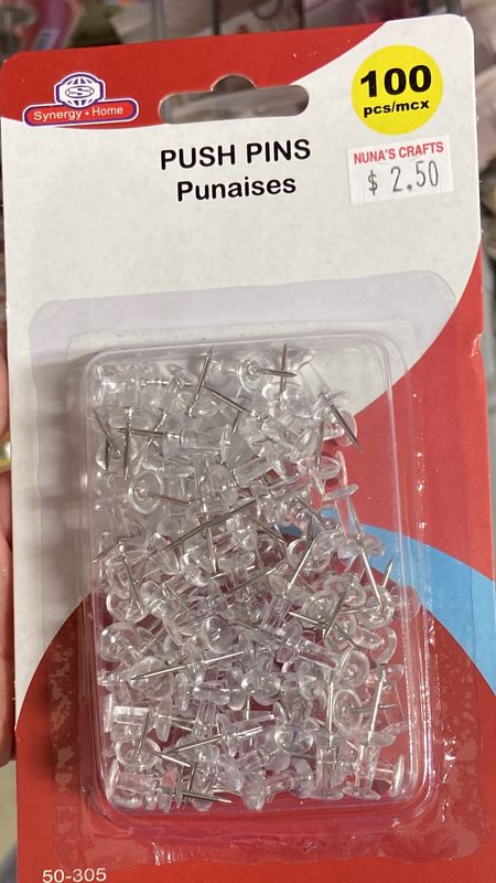 Synergy: 100pc Clear Push Pins