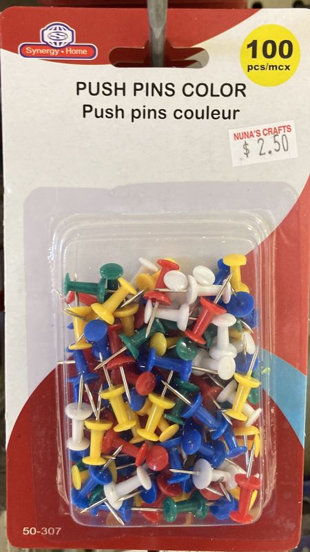 Synergy: 100pc Multicolor Push Pins
