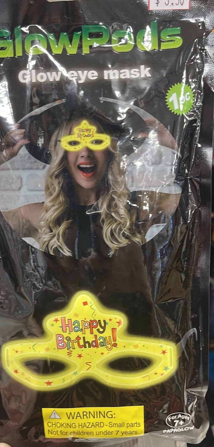 &quot;Happy Birthday&quot; Glow Birthday Mask
