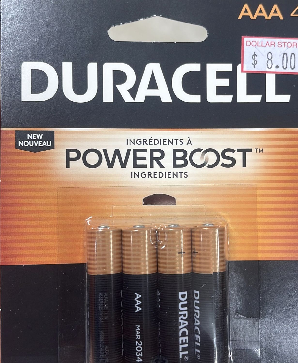 4pk Duracell AAA Batteries