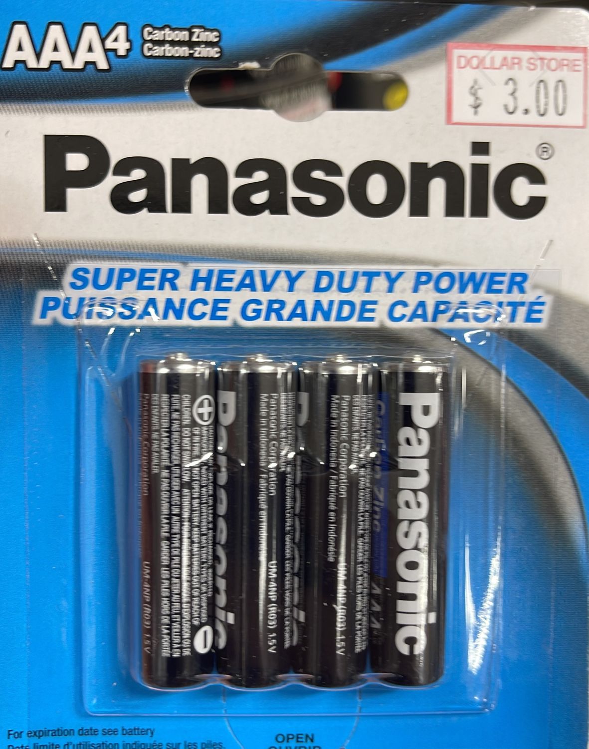4pk Panasonic  AAA Batteries 