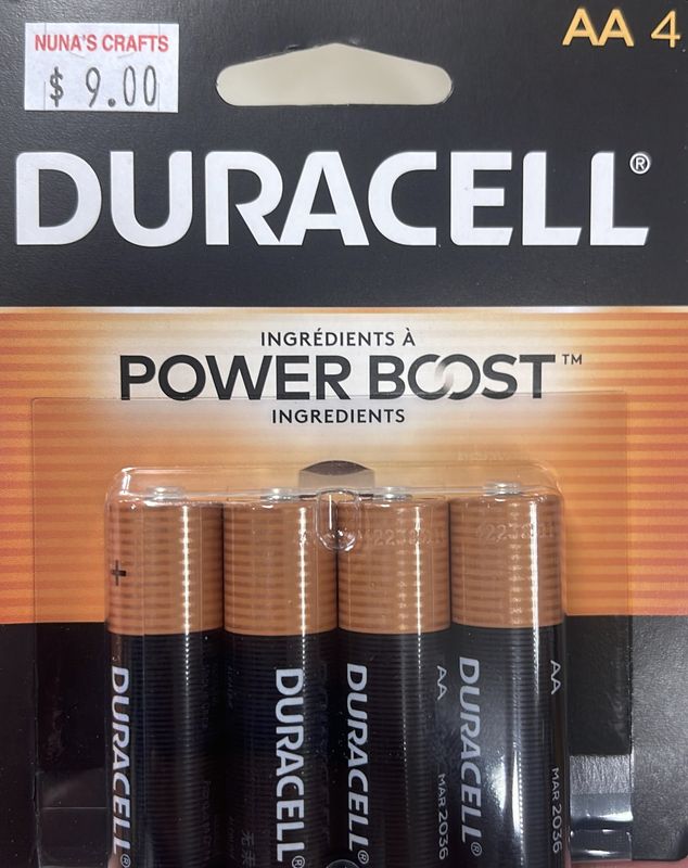 4pk Duracell AA Batteries
